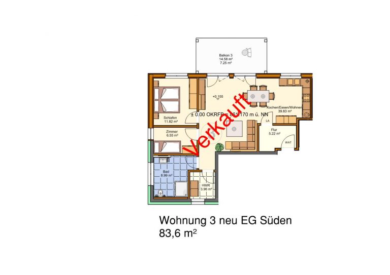 Wohnung 3 verkauft